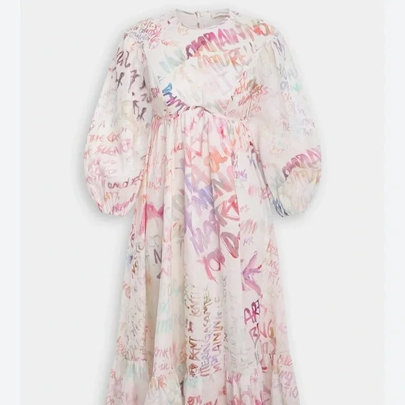 Zimmermann | Dress | Dancer Panelled Bodice | NWT | Size AU 1 | Midi Dress Zimmermann | Dress | Dancer Panelled Bodice | NWT | Size AU 1 | Midi Dress